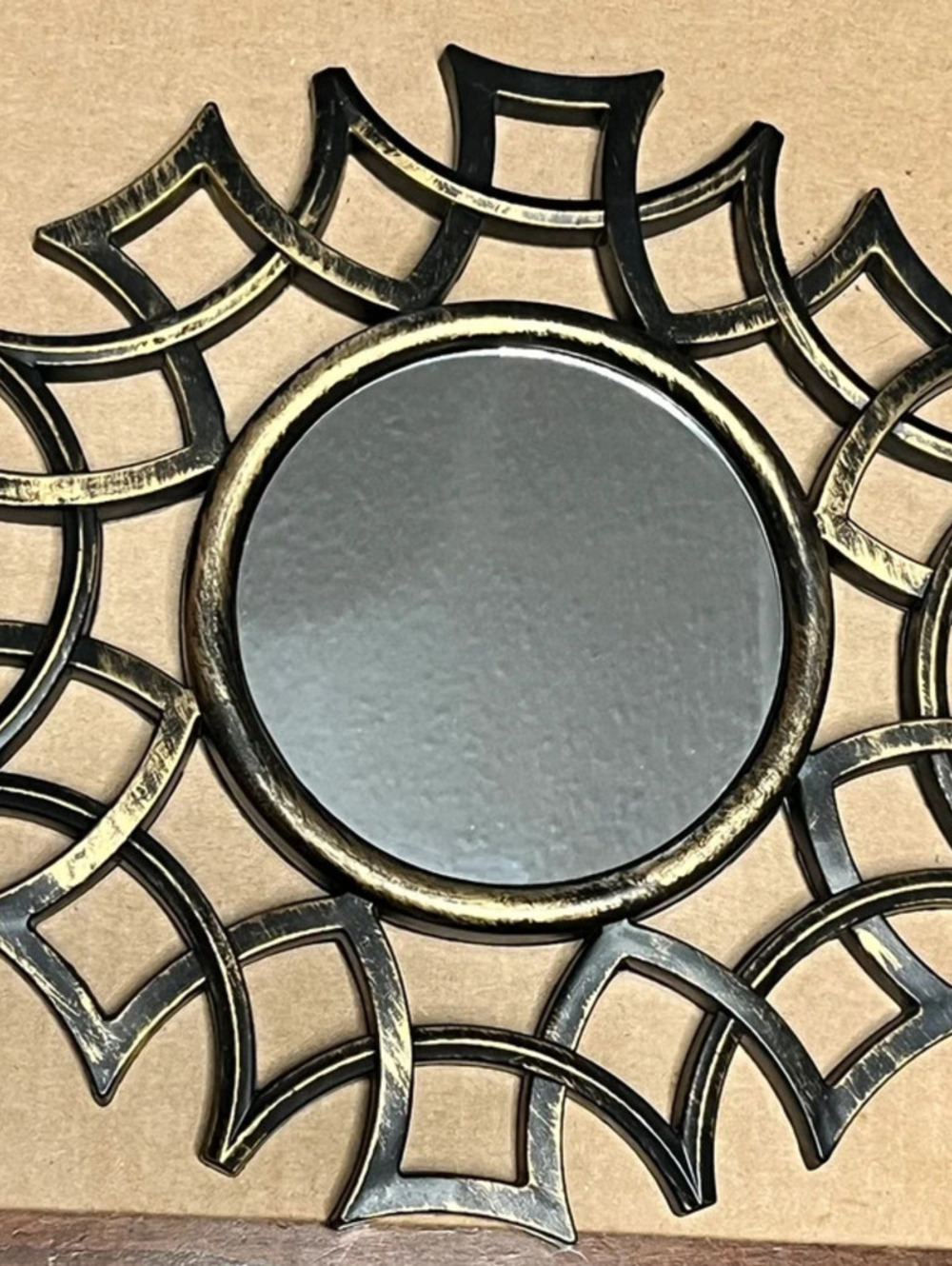 Bronze mini mirror for side, back reflection or home decor